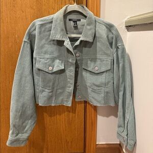 Green Denim Corduroy Jacket